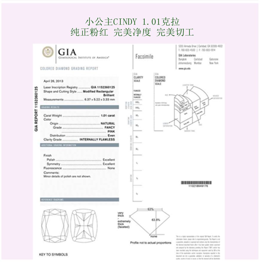 上寶會(huì)貴賓收藏一粒1.01克拉罕見(jiàn)全美粉紅鉆石