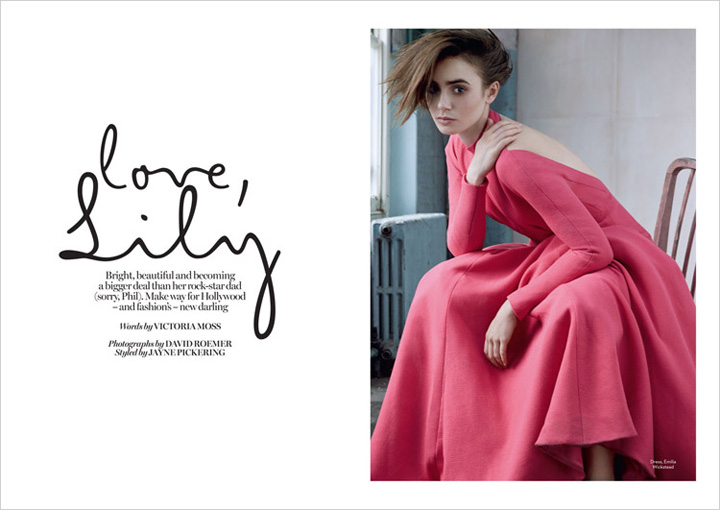 Lily Collins《Marie Claire》英國版2014年10月號