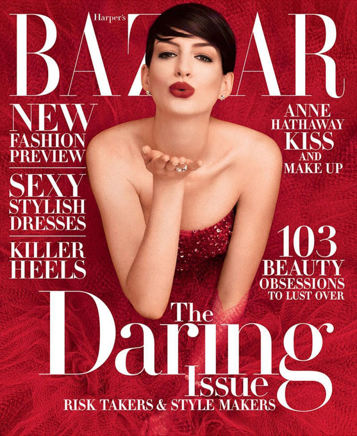 Anne Hathaway《Harper’s Bazaar》美國版2014年11月號