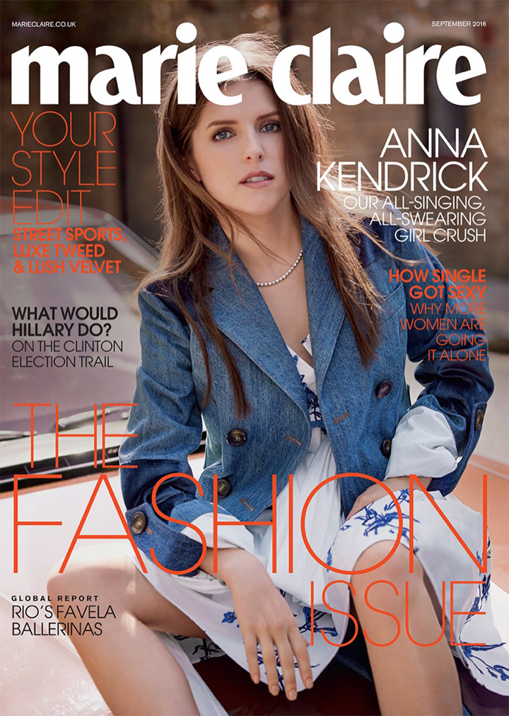 Anna Kendrick《Marie Claire》英國版2016年9月號(hào)