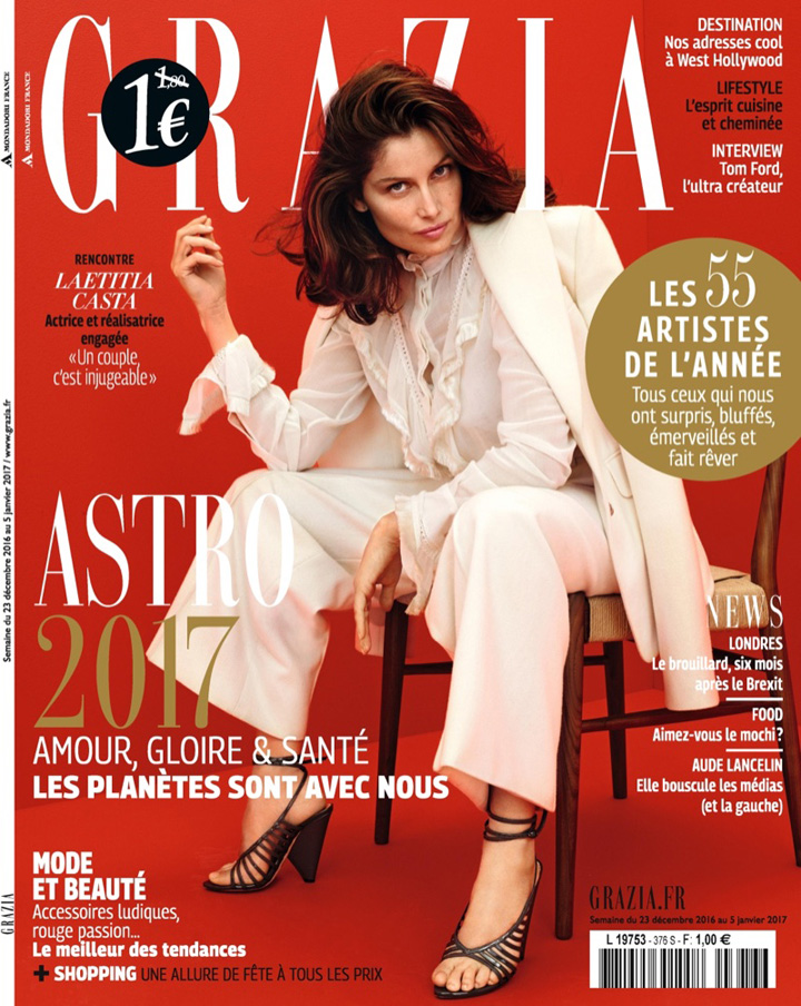 Laetitia Casta《Grazia》法國版2016年12月號(hào)