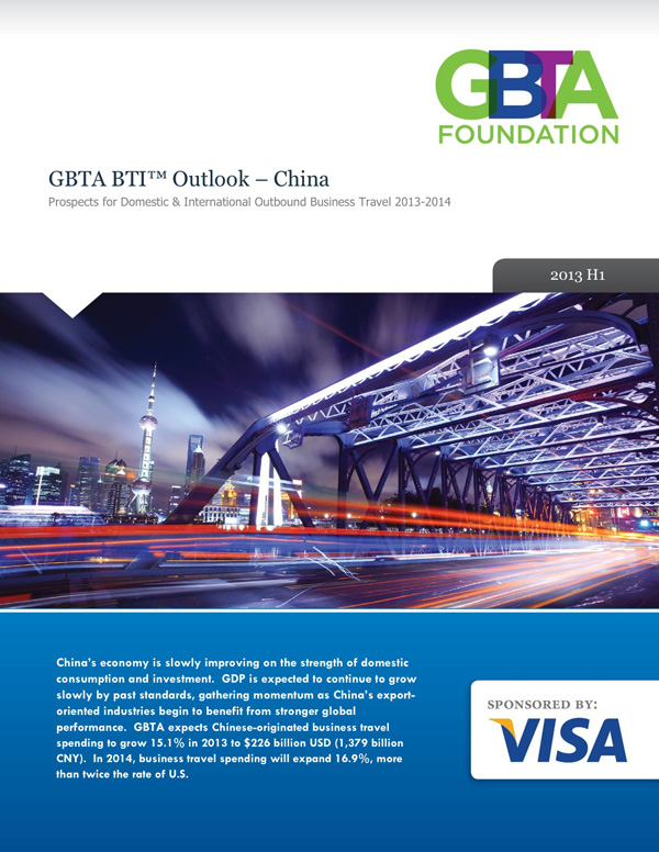 GBTA 預(yù)測(cè)2013年中國(guó)商務(wù)旅行支出將會(huì)增加14.3% 