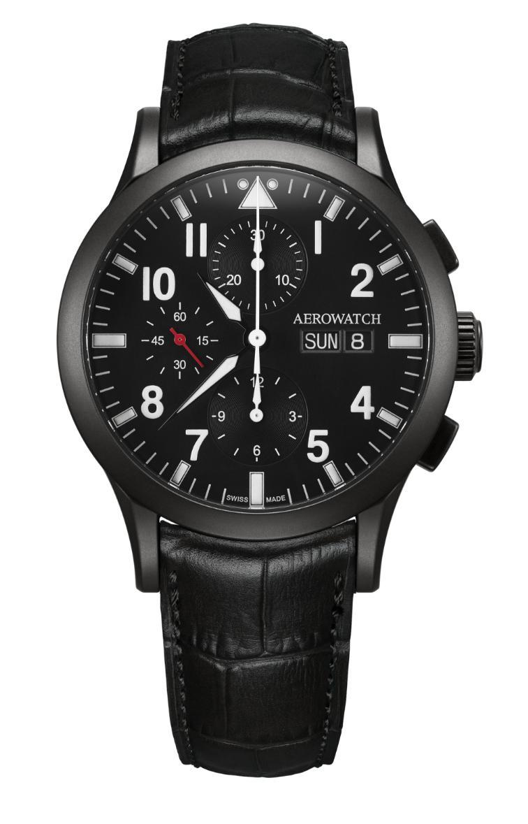 Aerowatch（愛羅）全新飛行員計時表：Chronographe Pilote